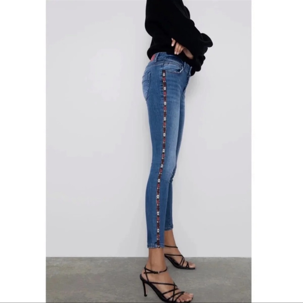 Zara Embroidered Jeans